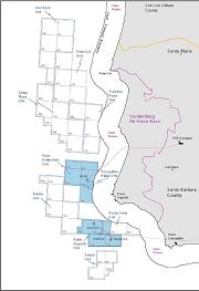 Map of Offshore Oil Leases near Santa Maria